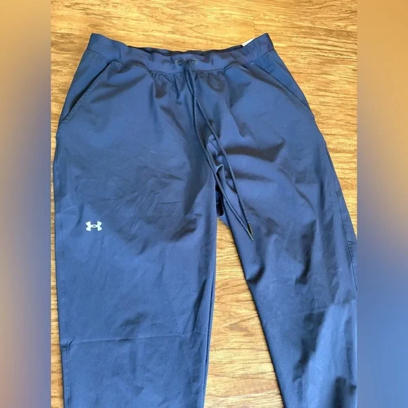 Under armour navy draw string joggers fitness Pilates running yoga workout pants - Picture 3 of 7